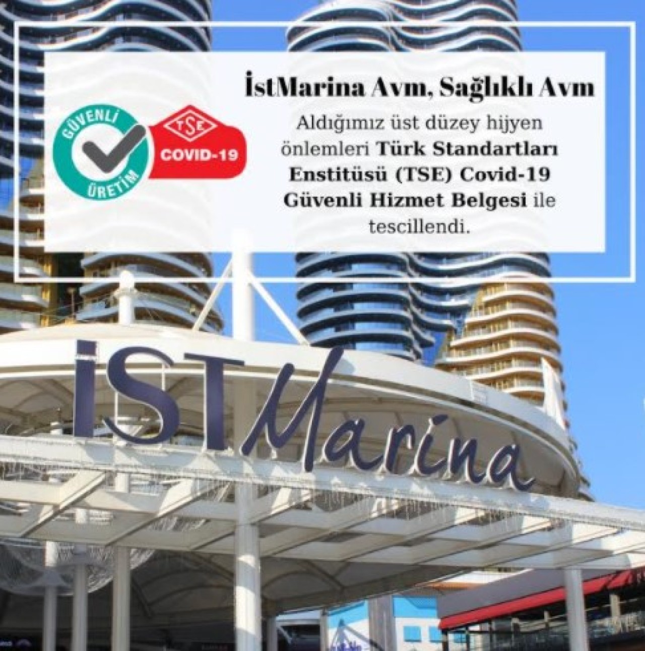 İstMarina AVM’ye TSE’den Güvenli Hizmet Belgesi