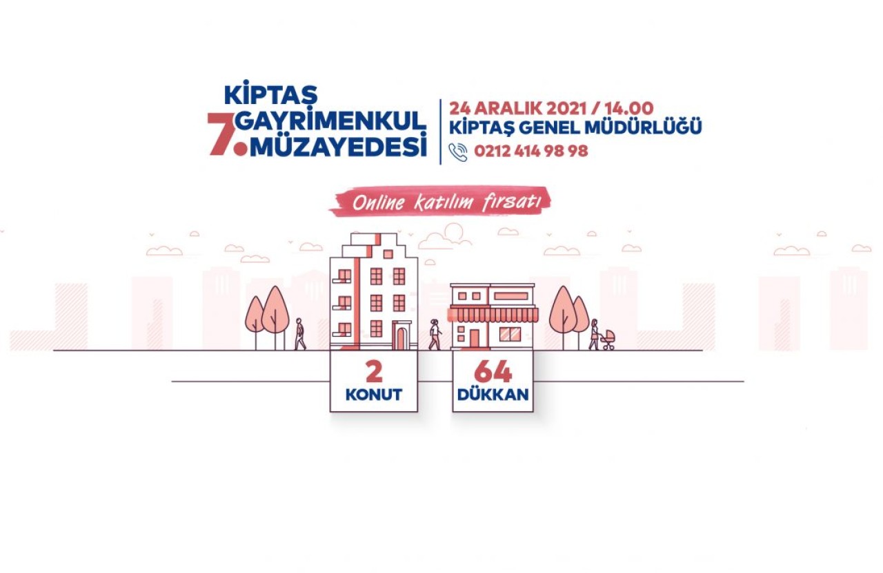 KİPTAŞ 7. Gayrimenkul Müzayedesi 24 Araık'ta