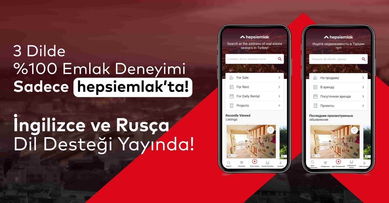 Rusça ve İngilizce Emlak Arama Deneyiminin Adresi: Hepsiemlak.com