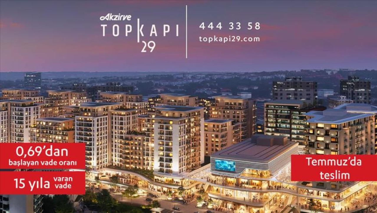 Akzirve Topkapı 29 Projesi'den İlk Kez Ev Alacaklara 0.69 Kampanyası