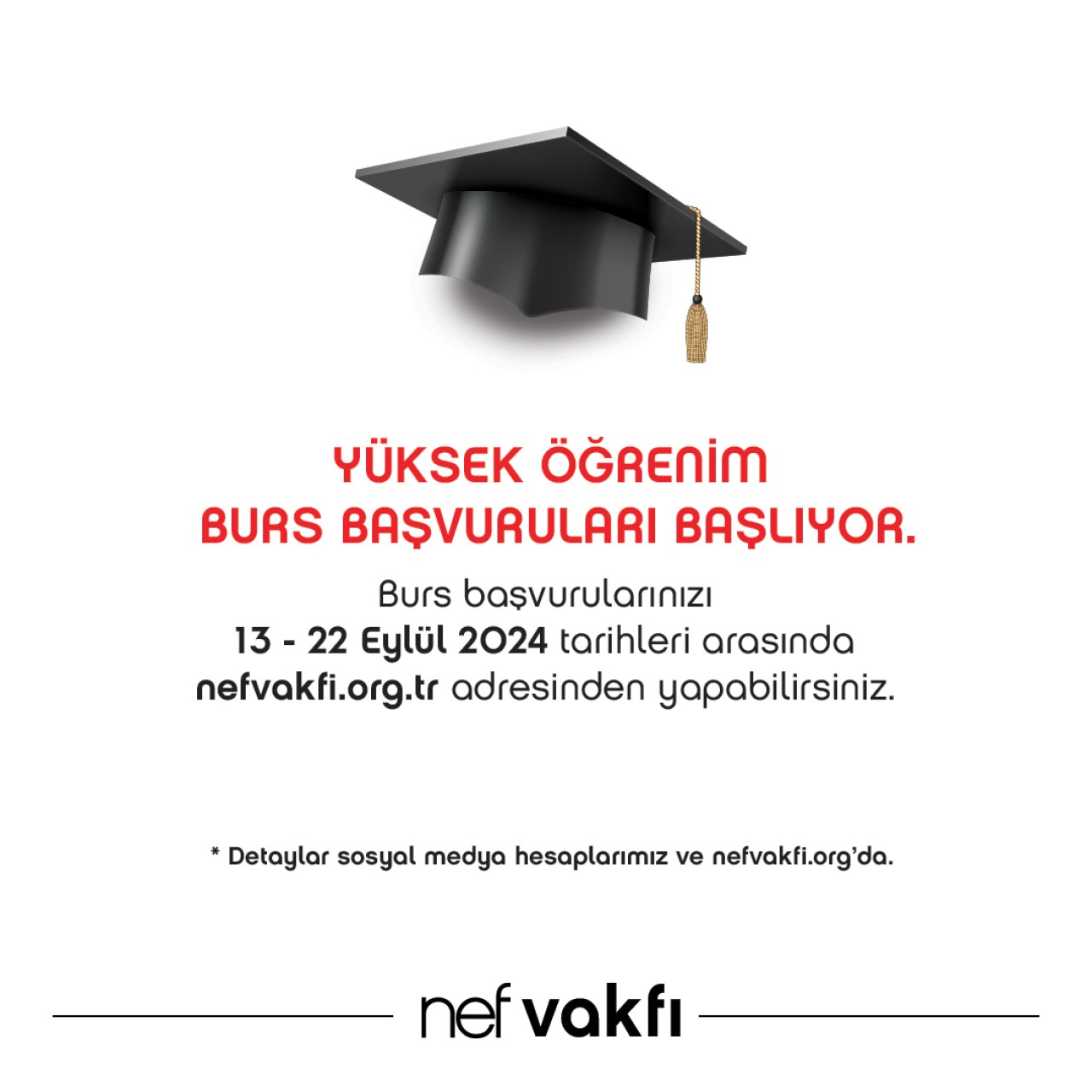 Nef Vakfı 2024 Yüksek Öğrenim Burs Başvuruları Başlıyor