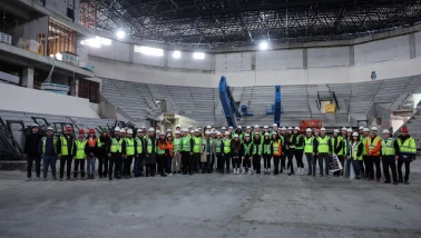 Eczacıbaşı Dynavit’li sporcular Kartal’daki yeni salonun inşaatını ziyaret etti