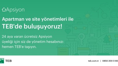 Yönetim Hesabını TEB’e Taşıyanlara 24 ay Ücretsiz Apsiyon Üyeliği!