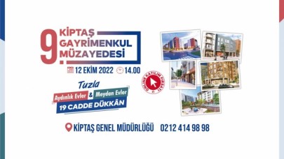 KİPTAŞ 9. Gayrimenkul Müzayedesi 12 Ekim'de